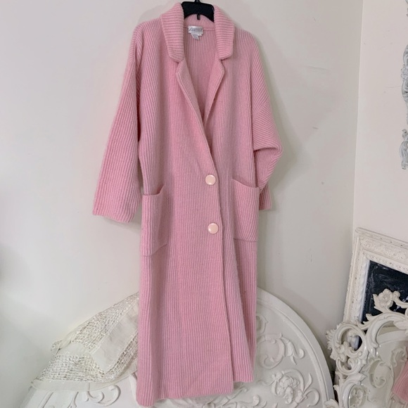 Pink Full Length Sweater Cardigan - Picture 3 of 13